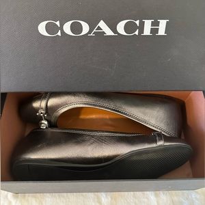 Coach Leila ballet flats in size 11B color gunmetal (dark silver)